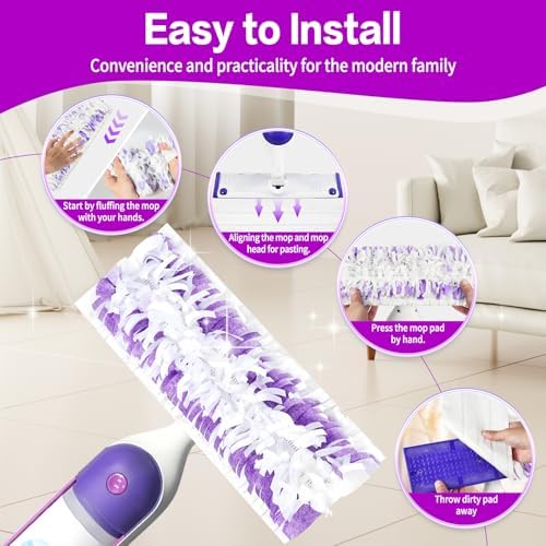 Dicorita Disposable Power Mop Pads Refills 25 Pack
