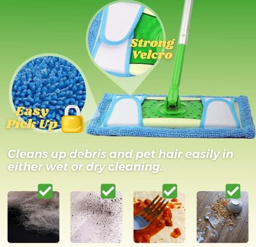F Flammi Reusable Microfiber Mop Pad 2 Pack
