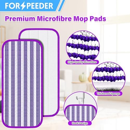 FORSPEEDER 6 Pack Reusable Mop Pads for Swiffer WetJet 1