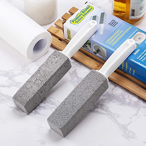 2 Pack Toilet Cleaner Pumice Stone with Ergonomic Handle