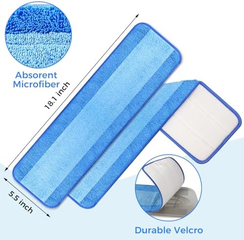 12-Pack Microfiber Mop Pads for Bona Mop Washable Reusable