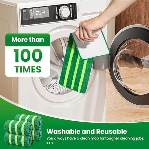 4 Pack Microfiber Spray Mop Pads Refills for Libman Freedom Spray Mop