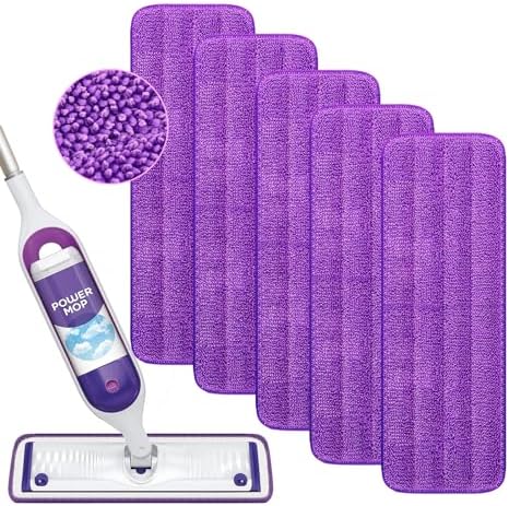 Yicotira Reusable Power Mop Refill Pads 5 Pack