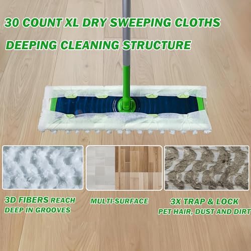 SoliFairy XL Dry Sweeping Cloth Refills for Swiffer Sweeper XL Mop