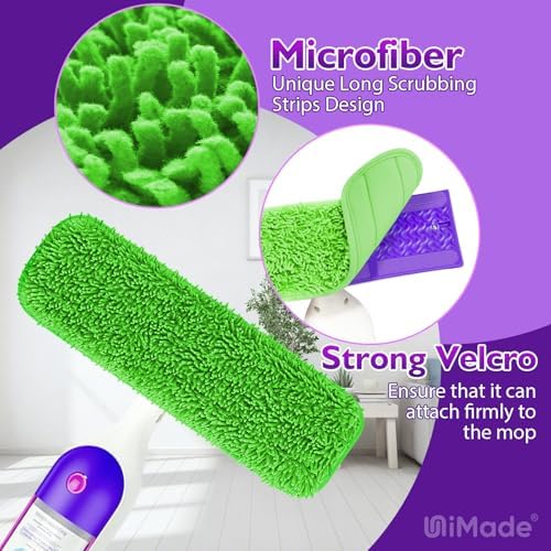 UNIMADE Reusable Mop Pads 8 Pack for Swiffer PowerMop