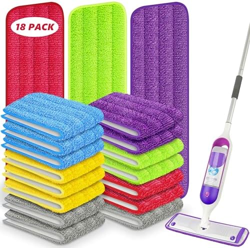 ILAVCOOL 18 Pack Reusable Mop Pads for Swiffer PowerMop