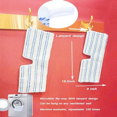 2 Pack Microfiber Mop Heads for O-Cedar DryWet Use