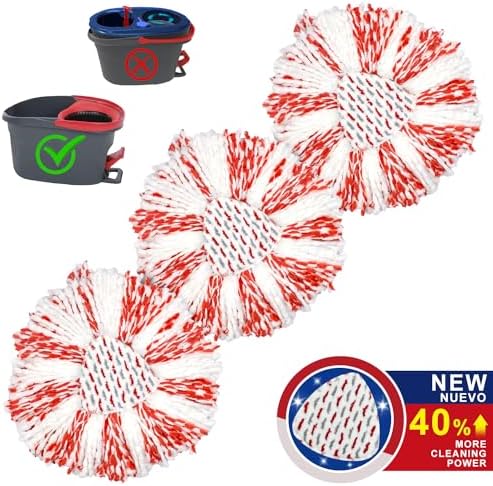 3 Pack Deep Clean Refill for Oceda EasyWring Spin Mop System