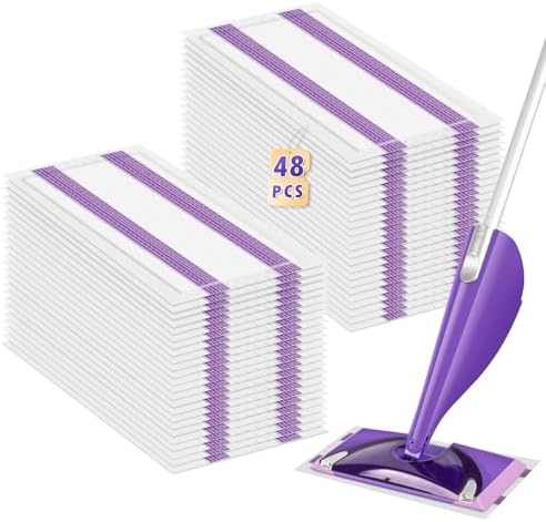 Bisenkud 48 Count Wetjet Pad Refills for Swiffer Wet Jet