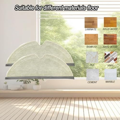 Frexusuent Mop Pads for Roborock Robot Vacuums 10 Pcs Set