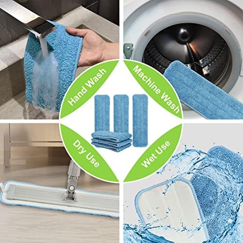 Windson 6 Pack 18 Microfiber Mop Pads Reusable