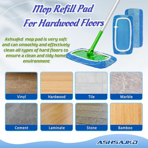 8 Pack Reusable Mop Pad for Swiffer Sweeper