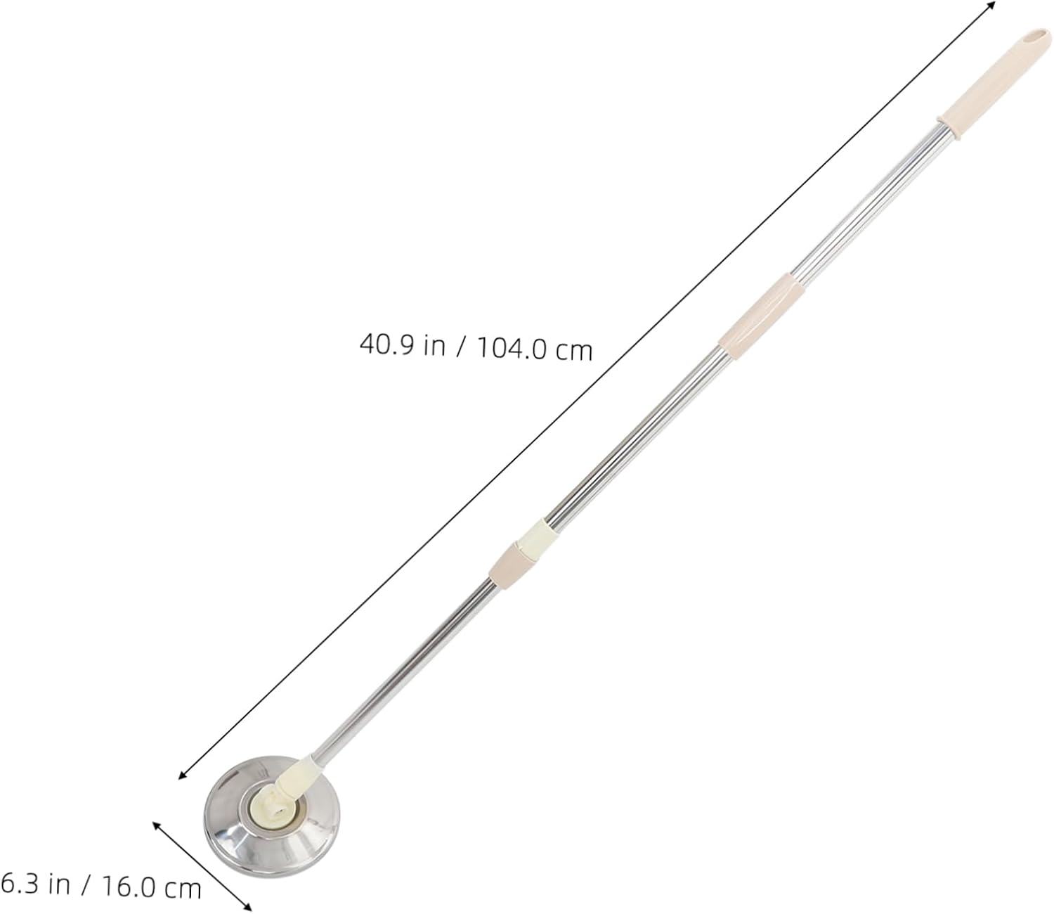 FRCOLOR Rotating Mop Handle Replacement Khaki Stick 1