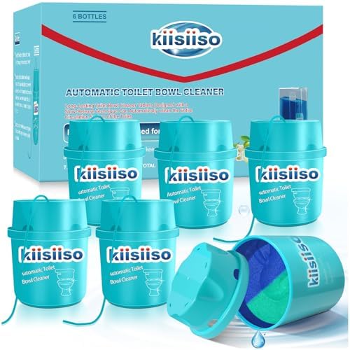 KIISIISO Toilet Bowl Cleaners 6 Pack - Septic Safe Blue Water