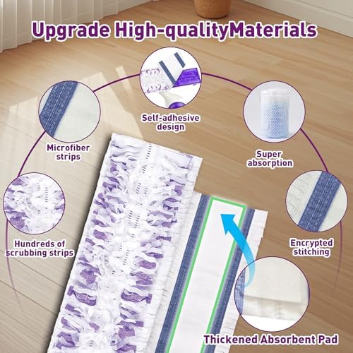 Funtin 40 Count Disposable Mop Pads for Swiffer PowerMop