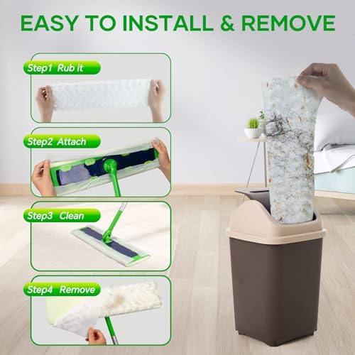 60 Count XL Heavy Duty Dry Sweeping Cloths for Swiffer XL Mop