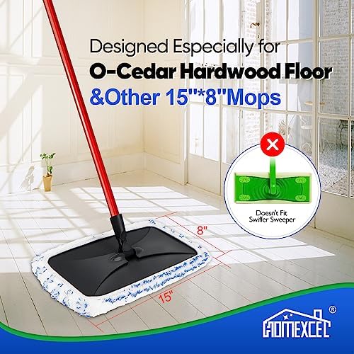 HOMEXCEL Reusable Microfiber Mop Pads 4 Pack