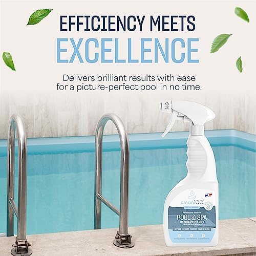 Clean100 Natural Pool Spa Cleaner Spray 254 Fl Oz
