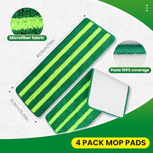 4 Pack Microfiber Spray Mop Pads Refills for Libman Freedom Spray Mop