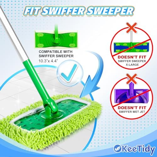 KeeTidy Reusable Mop Pads 3 Pack for Swiffer Sweeper 1