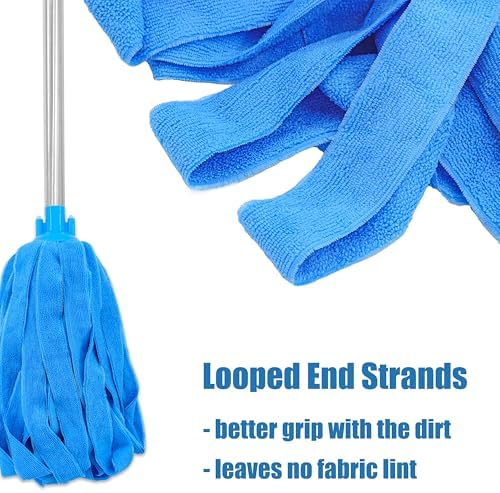 EaseYourDay Microfiber Mop Refill Blue 3pcs for 34 inch Poles