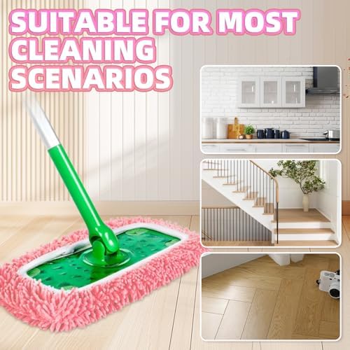 8 Pack Reusable Mop Pads for Swiffer Sweeper - Pink