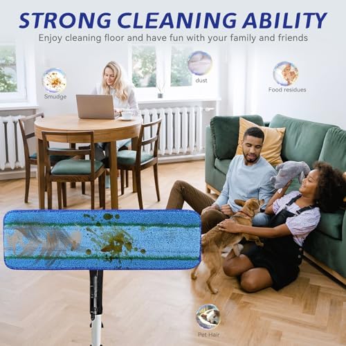 Upgraded Microfiber Mop Pads for Rubbermaid 18 Inch Mops 8 Pack
