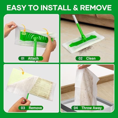 Liminfeit 100 Count Swiffer Dry Mop Refills Pads