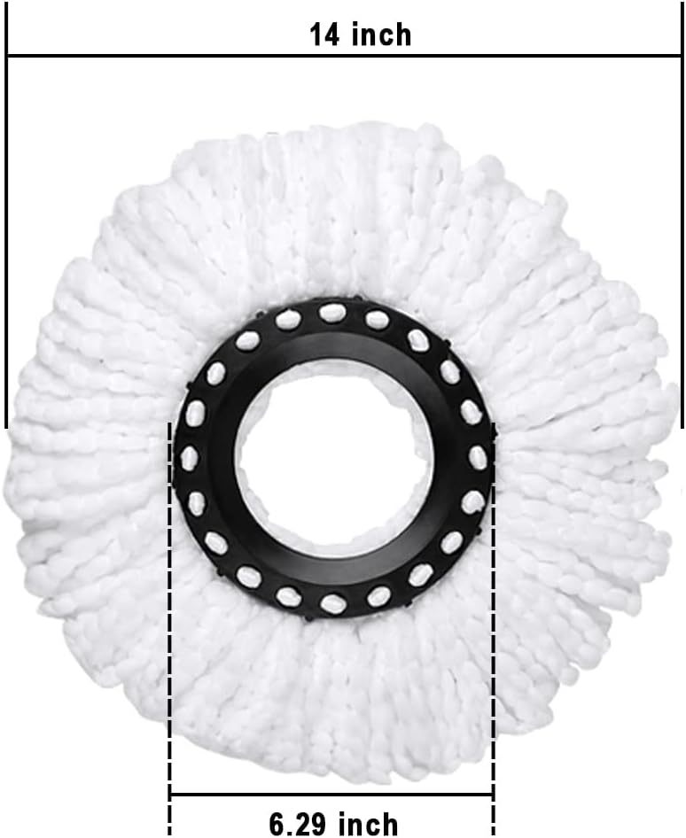 4 Pack Spin Mop Heads for 360 Mop Reusable Microfiber Refills