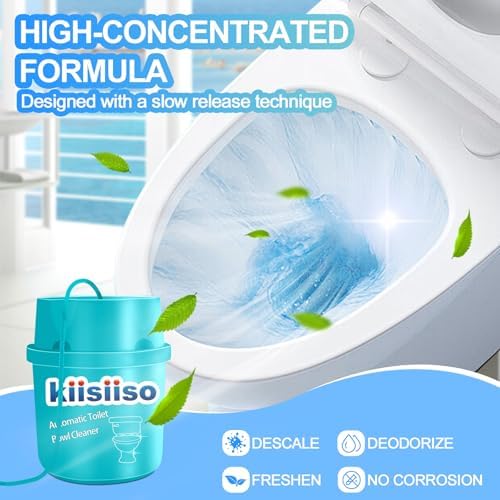 KIISIISO Toilet Bowl Cleaners 6 Pack - Septic Safe Blue Water