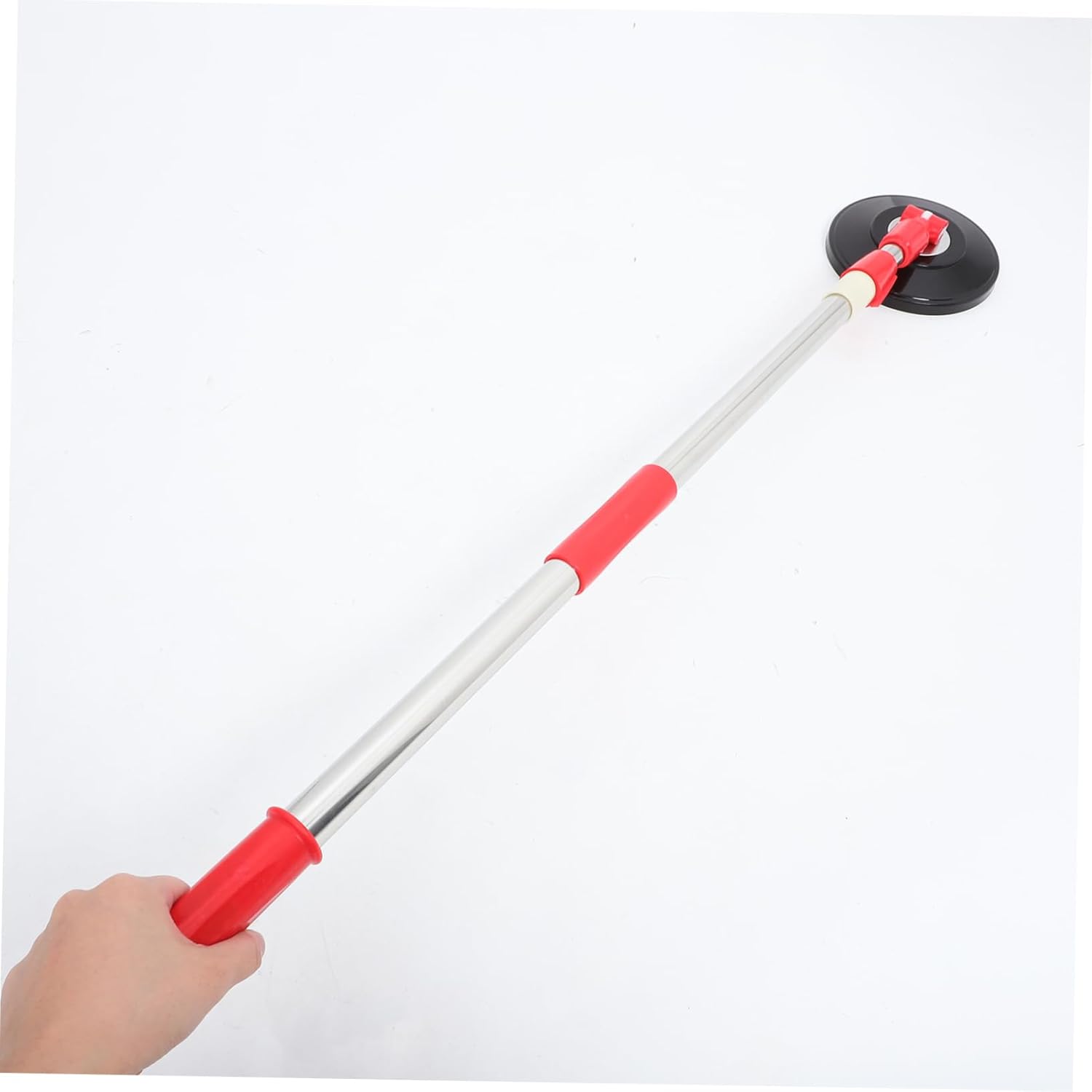 Rotating Mop Handle Telescopic Stainless Steel with Plastic Disc