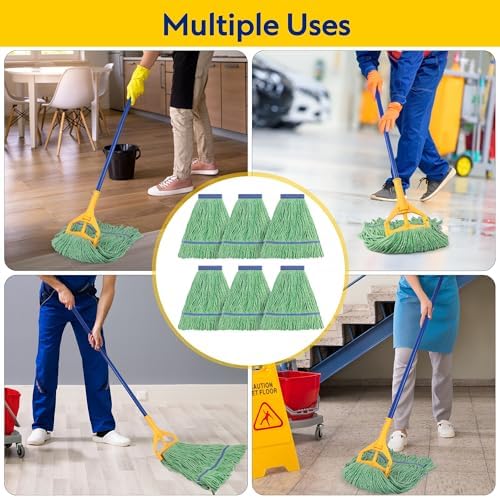 L Luke Supply Heavy Duty Mop Heads Pack of 6