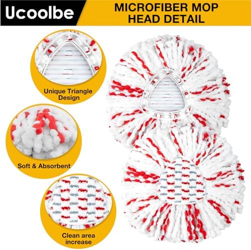 Ucoolbe Upgraded Mop Refill 3 Pack for O Cedar