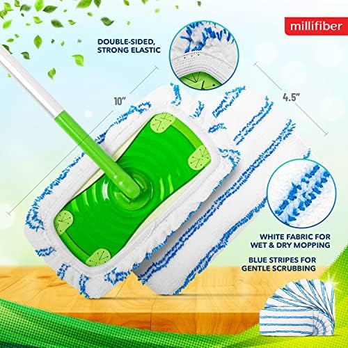 Millifiber Microfiber Mop Pads 4-Pack Swiffer Compatible