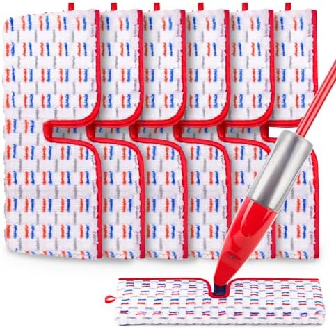 ILAVCOOL Microfiber Mop Pads 6 Pack Reusable Replacement for Promist MAX
