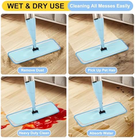 8 Pack 165 Inch Reusables Mop Pads for Bona System