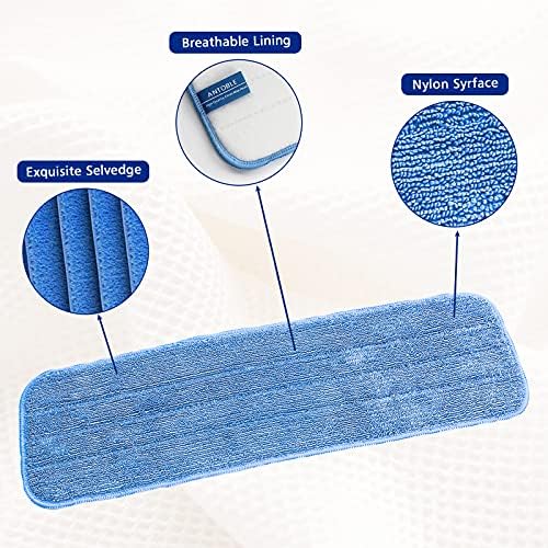 Pokin Washable Microfiber Mop Head Replacement 6Pack - Blue