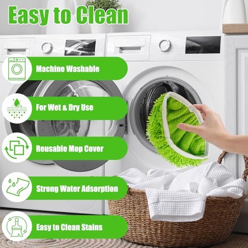 6 Pack Reusable Microfiber Mop Pads for Swiffer Sweeper Mop