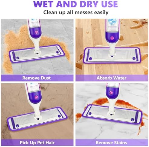 UMAYCOOL 6 Pack Reusable Swiffer Power Mop Pads Refills