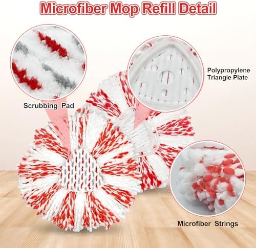 3 Pack Deep Clean Refill for Oceda EasyWring Spin Mop System