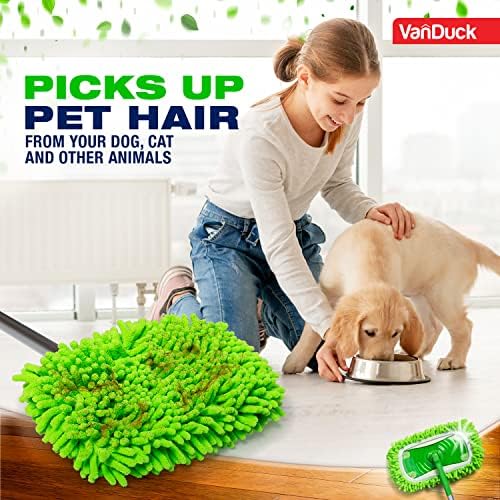 VanDuck Dust Mop Refill 6 Pack - Microfiber Pet Heavy Duty Dry Cloth