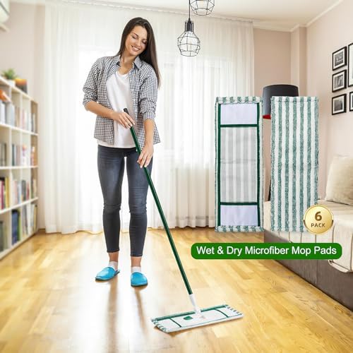 NIXOOT 6 Pack Microfiber Mop Refill Pads