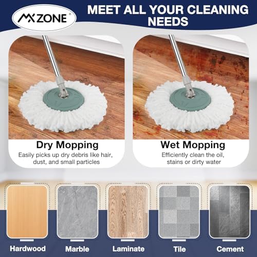 MXZONE Spin Mop Replacement Head 3 Pack
