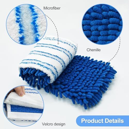 DLAIMI 4 Pack Dual-Action Mop Head Replacements