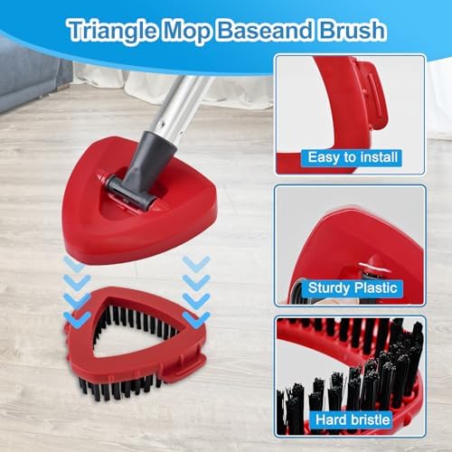 Heuihm 2 Spin Mop Heads 4-Section Handle Combo Set