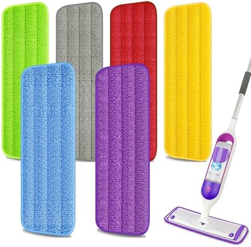 EXEGO 6 Count Reusable Microfiber Mop Pads for Swiffer PowerMop
