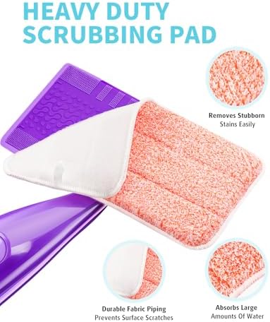 Power Scrubbing Reusable Mop Pads for Swiffer Wet Jet 12 Pack