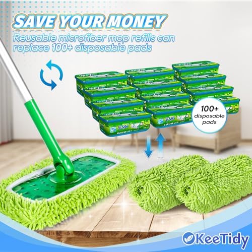 KeeTidy Reusable Mop Pads 3 Pack for Swiffer Sweeper 1