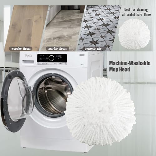 4 Pack Spin Mop Replacement Heads Microfiber