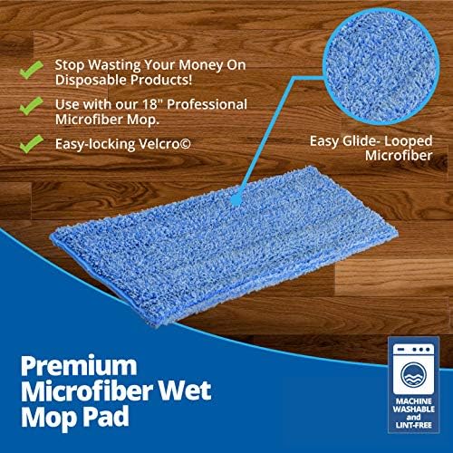 Microfiber Wholesale 20 Wet Mop Pad Refill 2 Pack